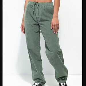 🌿 Empyre Jessie Sage Corduroy Skate Pants | Mid-Rise Elastic Waist | Size S